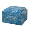 Image of Sky Blue Cultured Marble Cremation Urn - Divinity Urns