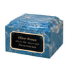 Image of Sky Blue Cultured Marble Cremation Urn - Divinity Urns