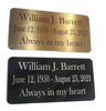 Image of Customized Brass Engraved Name Plates - Divinity Urns