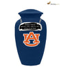 Image of Auburn Tigers Collegiate Football Cremation Urn - Blue, Sports Urn - Divinity Urns