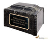 Image of Black Pearl Pillared Cultured Marble Adult Cremation Urn - Divinity Urns