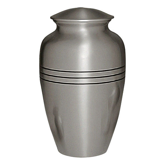 Classic Cremation Urn in Pewter -  product_seo_description -  Brass Urn -  Divinity Urns.