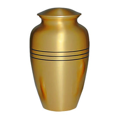 Classic 3-band Cremation Urn -  product_seo_description -  Brass Urn -  Divinity Urns.