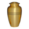 Image of Classic 3-band Cremation Urn - product_seo_description - Brass Urn - Divinity Urns.