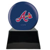 Image of Baseball Cremation Urn with Optional Atlanta Braves Ball Decor and Custom Metal Plaque - product_seo_description - Baseball - Divinity Urns.