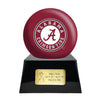 Image of Football Cremation Urn with Optional Alabama Crimson Tide Ball Decor and Custom Metal Plaque - product_seo_description - Football Team Urns - Divinity Urns.
