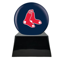 Baseball Cremation Urn with Optional Boston Red Sox Ball Decor and Custom Metal Plaque
