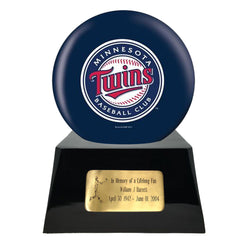 Baseball Cremation Urn with Optional Minnesota Twins Ball Decor and Custom Metal Plaque -  product_seo_description -  Baseball -  Divinity Urns.