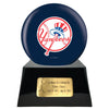 Image of Baseball Cremation Urn with Optional New York Yankees Ball Decor and Custom Metal Plaque - product_seo_description - Sports Urn - Divinity Urns.