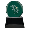 Image of Baseball Cremation Urn with Optional Oakland Athletics Ball Decor and Custom Metal Plaque - product_seo_description - Baseball - Divinity Urns.