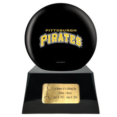 Baseball Cremation Urn with Optional Pittsburgh Pirates Ball Decor and Custom Metal Plaque -  product_seo_description -  Baseball -  Divinity Urns.