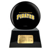 Image of Baseball Cremation Urn with Optional Pittsburgh Pirates Ball Decor and Custom Metal Plaque -  product_seo_description -  Baseball -  Divinity Urns.