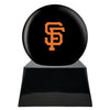 Image of Baseball Cremation Urn with Optional San Francisco Giants Ball Decor and Custom Metal Plaque - product_seo_description - Sports Urn - Divinity Urns.
