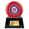 Image of Baseball Cremation Urn with Optional Washington Nationals Ball Decor and Custom Metal Plaque - product_seo_description - Baseball - Divinity Urns.