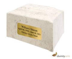 Diamond Pillared Cultured Marble Adult Cremation Urn