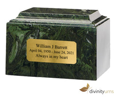 Evergreen Cultured Marble Cremation Urn