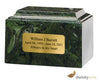 Image of Green Ascota Cultured Marble Cremation Urn, Cultured Marble Urn - Divinity Urns
