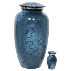 Large Classic Denim Alloy Cremation Urn -  product_seo_description -  Alloy Urns -  Divinity Urns.