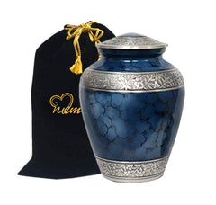 Elite Cloud Blue Alloy Cremation Urn