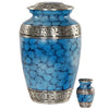 Image of Classic Ocean Blue Fire Cremation Urn - product_seo_description - Alloy Urns - Divinity Urns.