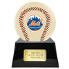 Image of Baseball Cremation Urn with Optional Ivory New York Mets Ball Decor and Custom Metal Plaque -  product_seo_description -  Baseball -  Divinity Urns.