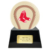 Image of Baseball Cremation Urn with Optional Ivory Boston Red Sox Ball Decor and Custom Metal Plaque -  product_seo_description -  Baseball -  Divinity Urns.