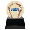 Image of Baseball Cremation Urn with Optional Ivory Chicago Cubs Ball Decor and Custom Metal Plaque -  product_seo_description -  Baseball -  Divinity Urns.