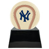 Image of Baseball Cremation Urn with Optional Ivory New York Yankees Ball Decor and Custom Metal Plaque -  product_seo_description -  Baseball -  Divinity Urns.