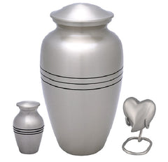 Classic Cremation Urn in Pewter -  product_seo_description -  Brass Urn -  Divinity Urns.