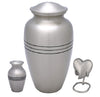 Image of Classic Cremation Urn in Pewter -  product_seo_description -  Brass Urn -  Divinity Urns.