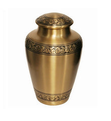 Athens Gold Brass Cremation Urn for Human Ashes -  product_seo_description -  Cremation Urn -  Divinity Urns.