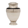 Image of Elegant Pearl White Brass Cremation Urn -  product_seo_description -  Brass Urn -  Divinity Urns.