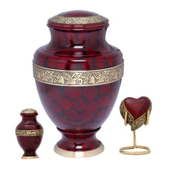 Crimson Marble Brass Cremation Urn -  product_seo_description -  Brass Urn -  Divinity Urns.