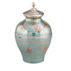 Image of Blue Decorative Butterfly Brass Cremation Urn -  product_seo_description -  Brass Urn -  Divinity Urns.