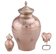 Pink Decorative Butterfly Brass Cremation Urn -  product_seo_description -  Adult Urn -  Divinity Urns.