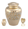 Image of Elite Mother of Pearl Brass Cremation Urn - product_seo_description - Brass Urn - Divinity Urns.