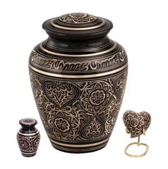 Elite Golden Aura Brass Cremation Urn -  product_seo_description -  Brass Urn -  Divinity Urns.