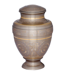 Empire Platinum Brass Cremation Urn -  product_seo_description -  Brass Urn -  Divinity Urns.