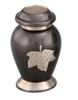 Image of Falling Leaf Engraved Brass Cremation Urn -  product_seo_description -  Brass Urn -  Divinity Urns.