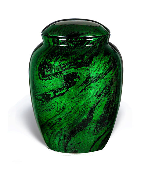 Fiberglass Glowing Green Adult Cremation Urn - Divinity Urns