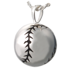 Baseball Stainless Steel Cremation Pendant