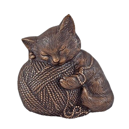 Sleeping Cat Pet Cremation Urn Copper, Cat Urn, Divinity Urns, sleep