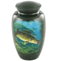 Gone Fishing Hand Painted Cremation Urn -  product_seo_description -  Adult Urn -  Divinity Urns.