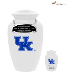 University of Kentucky Wildcats Memorial Cremation Urn - White