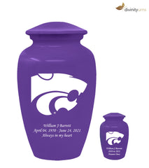 Kansas State Wildcats Collegiate Football Cremation Urn - Purple,  Sports Urn - Divinity Urns