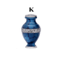 Image of Midnight Iris Blue Brass Cremation Urn - product_seo_description - Brass Urn - Divinity Urns.