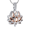 Image of Lotus Cremation Pendant- Rose Gold -  product_seo_description -  Jewelry -  Divinity Urns.