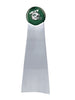 Image of Championship Trophy Cremation Urn with Optional Football and New York Jets Ball Decor and Custom Metal Plaque - Divinity Urns