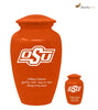 Image of Oklahoma State University Cowboys Orange Memorial Cremation Urn,  Sports Urn - Divinity Urns