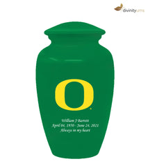 Oregon Ducks Collegiate Memorial Cremation Urn,  Sports Urn - Divinity Urns